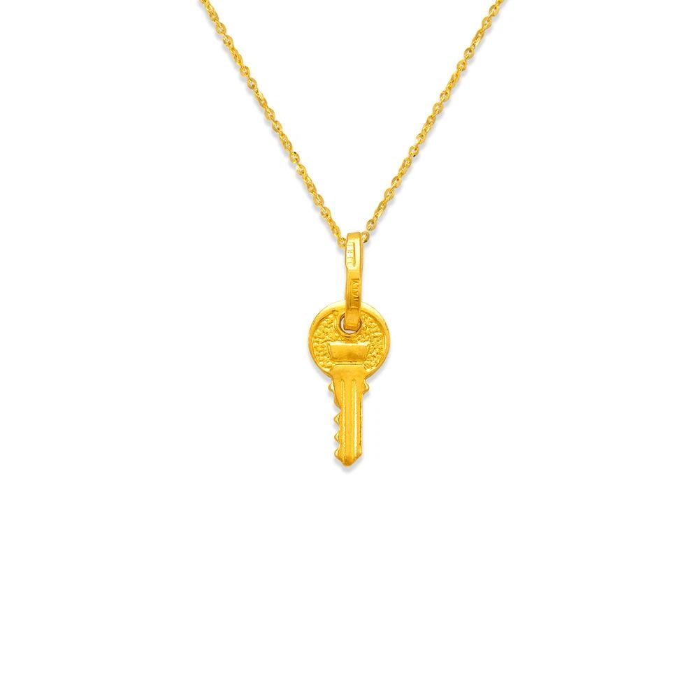 NEW 14K YELLOW GOLD 12MM KEY CHARM PENDANT: NEW 14K YELLOW GOLD 12MM KEY CHARM PENDANT12MM KEY CHARM PENDANTNEW 14KYELLOW GOLDApx. WIDTH: 6x12mmApx WEIGHT: 0.5g