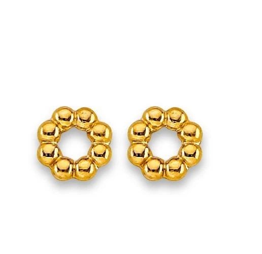 NEW 14K YELLOW GOLD ROUND STUD EARRINGS WITH SCREW BACK: NEW 14K YELLOW GOLD ROUND STUD EARRINGS WITH SCREW BACKROUND STUD EARRINGS WITH SCREW BACKNEW 14KYELLOW GOLD