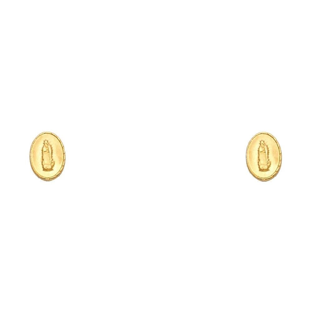 NEW 14K YELLOW GOLD SMALL GUADLUPE SCREW BACK STUD EARRINGS (1 of 2)