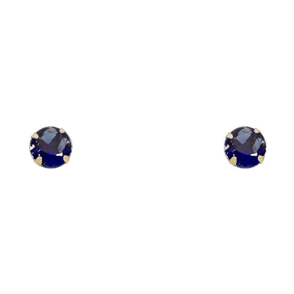 NEW 14K YELLOW GOLD 6MM ROUND STAMPING SCREW BACK STUD EARRINGS (SEP) (1 of 2)