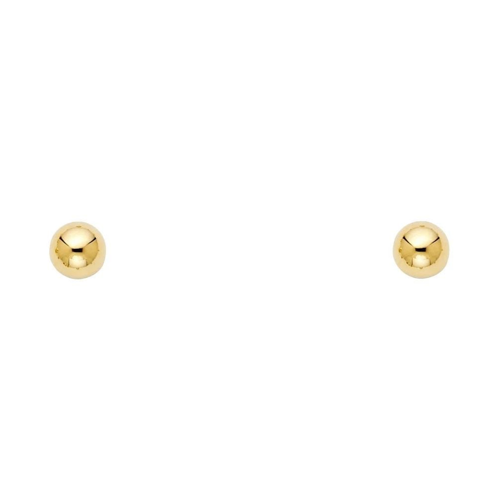 NEW 14K YELLOW GOLD 5MM SCREW BACK BALL EARRINGS: NEW 14K YELLOW GOLD 5MM SCREW BACK BALL EARRINGS5MM SCREW BACK BALL EARRINGSNEW 14KYELLOW GOLD