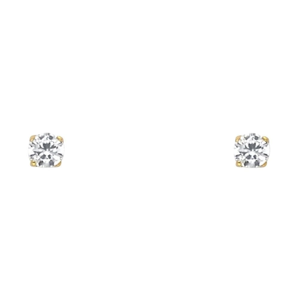 NEW 14K YELLOW GOLD ROUND 3MM STUD EARRINGS: NEW 14K YELLOW GOLD ROUND 3MM STUD EARRINGS ROUND 3MM STUD EARRINGS NEW 14K YELLOW GOLD
