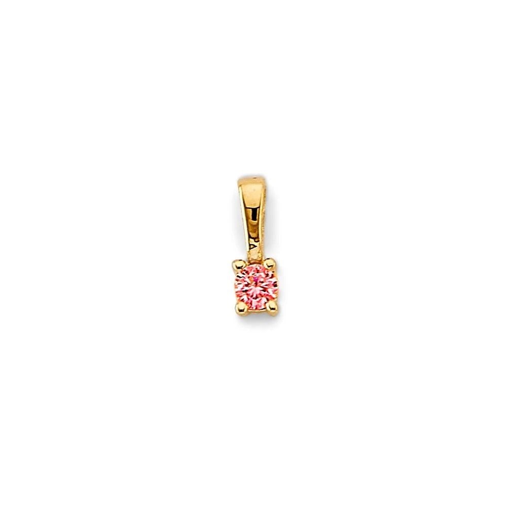 NEW 14K YELLOW GOLD 1 STONE MONTH PENDANT (1 of 2)
