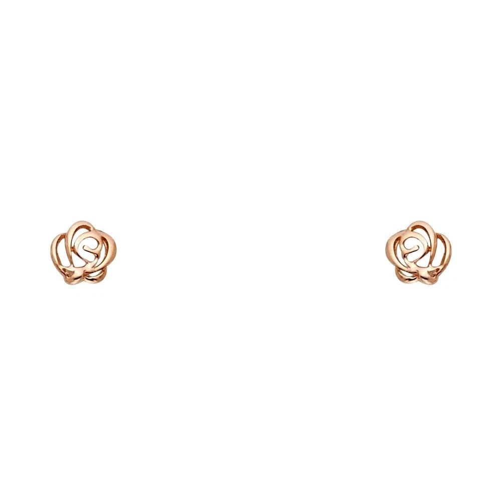 NEW 14K TWO TONE GOLD STUD EARRINGS: NEW 14K TWO TONE GOLD STUD EARRINGS STUD EARRINGS NEW 14K TWO TONE GOLD