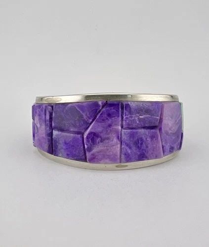 MICHAEL GARCIA NA NA PING STERLING SILVER SUGILITE & TURQUOISE BRACELET 100.8G (1 of 2)