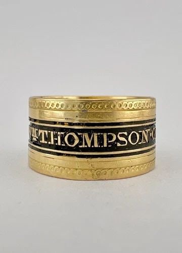 ANTIQUE 1819 GEORGIAN ENGLISH HALLMARKED 22K YELLOW GOLD ENGRAVED WIDE BAND RING: ANTIQUE 1819 GEORGIAN ENGLISH HALLMARKED 22K YELLOW GOLD ENGRAVED WIDE BAND RING Antique 1819 Georgian English Hallmarked 22K Yellow Gold Engraved Wide Band Ring Ring Size: 7 Weight is 5.0 Grams on my