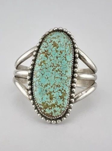 VTG BOYD ASHLEY NAVAJO STERLING SILVER SPIDERWEB #8 TURQUOISE CUFF BRACELET #2 (1 of 2)