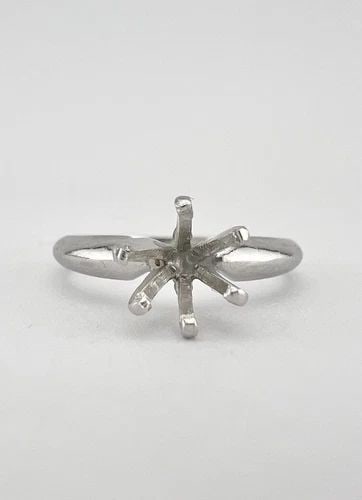 PLATINUM SEMI-MOUNT HOLDS .75CT-1.00CT DIAMOND ENGAGEMENT 6 PRONG RING MOUNTING (1 of 2)
