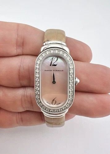 DAVID YURMAN MADISON DIAMOND BEZEL PINK MOTHER OF PEARL DIAL QUARTZ WOMENS WATCH: David Yurman Madison Diamond Bezel Pink Mother Of Pearl Dial Quartz Women's Watch Hi Buyers!!! You are buying an Authentic David Yurman Madison Diamond Bezel T408-mss Mop Pink Dial Quartz Ladies Watch