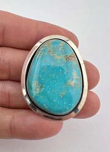 VTG DOUG ZACHARY NAVAJO STERLING SILVER CASTLE DOME TURQUOISE SHADOWBOX PENDANT: VTG DOUG ZACHARY NAVAJO STERLING SILVER CASTLE DOME TURQUOISE SHADOWBOX PENDANT Vtg Doug Zachary Navajo Sterling Silver Castle Dome Turquoise Shadowbox Oval Pendant Size: Around 1 3/4" Tall by Over 1 