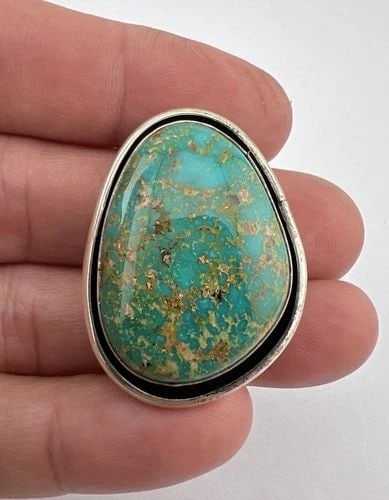 VTG DOUG ZACHARY NAVAJO STERLING SILVER WEB ROYSTON TURQUOISE SHADOWBOX PENDANT: VTG DOUG ZACHARY NAVAJO STERLING SILVER WEB ROYSTON TURQUOISE SHADOWBOX PENDANT Vtg Doug Zachary Navajo Sterling Silver Web Royston Turquoise Shadowbox Pendant Size: 1 1/2" Tall by 1 1/8" Wide Weight 