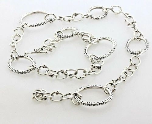 MICHAEL DAWKINS STERLING SILVER 925 STARRY NIGHT REPTILE DOTTED NECKLACE - 18.5": MICHAEL DAWKINS STERLING SILVER 925 STARRY NIGHT REPTILE DOTTED NECKLACE - 18.5" Michael Dawkins Sterling Silver 925 Starry Night Reptile Dotted Necklace - 18.5" Manufacture Michael Dawkins Sterling S