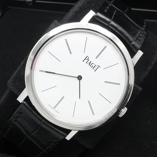 PIAGET ALTIPLANO P10584 18K WHITE GOLD MANUAL DRESS WATCH - 38MM BOX PAPERS (1 of 2)