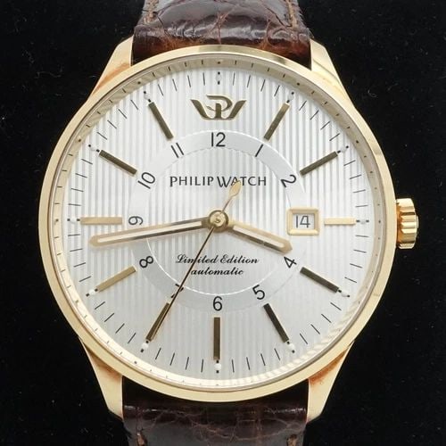 PHILIP WATCH 18K YELLOW GOLD LIMITED EDITION #145 OF 200 AUTOMATIC WATCH - 43MM (1 of 2)