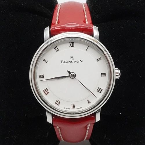 BLANCPAIN VILLERET NO. 112 STAINLESS STEEL WHITE ROMAN DIAL WATCH 29MM (1 of 2)