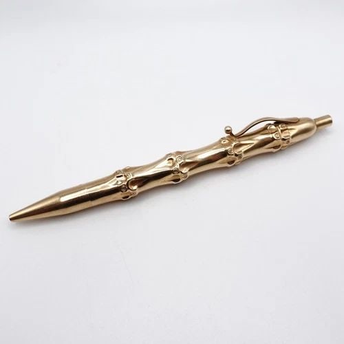 TIFFANY & CO. LOUIS TAMIS 14K YELLOW GOLD BAMBOO BALLPOINT PEN 4.75" (1 of 2)