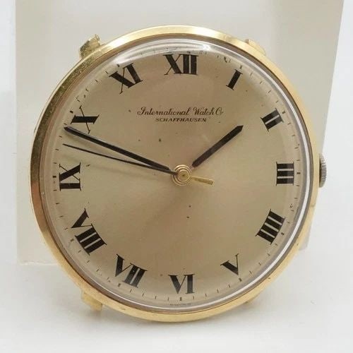 INTERNATIONAL WATCH CO. SCHAFFHAUSEN 18K YELLOW GOLD MANUAL WATCH HEAD 34MM (1 of 2)