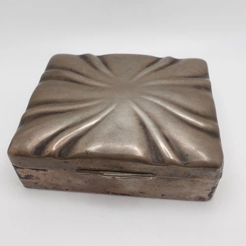 JAKOB GRIMMINGER SILVER 835 WOOD LINED CIGARETTE CIGAR TRINKET BOX (1 of 2)