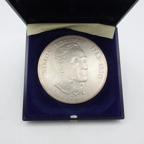 1972 PANAMA SIMON BOLIVAR 20 BALBOAS PANAMA STERLING SILVER COIN 4.20 TROY OZ (1 of 2)