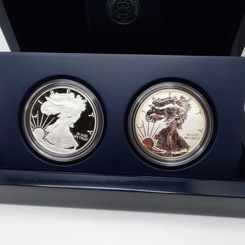 2012 S AMERICAN EAGLE PROOF SILVER $1 COIN SET - OGP & COA (1 of 2)