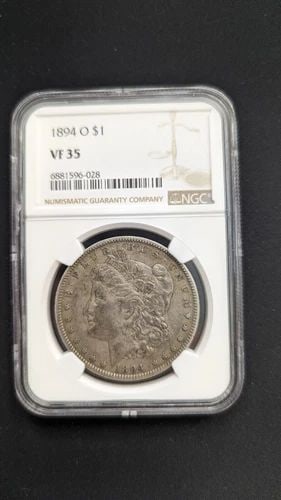 1894 O MORGAN SILVER $1 DOLLAR COIN - NGC VF 35: 1894 O Morgan Silver $1 Dollar Coin NGC Certified - VF 35 Book Value $ 90.00