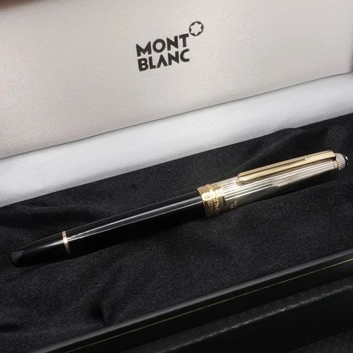 MONTBLANC 1631 SOLITAIRE DOUE STERLING SILVER CAP ROLLERBALL PEN - BOX & CASE (1 of 2)