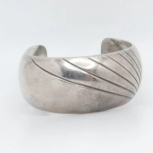 RP STERLING SILVER SUNBURST NAVAJO WIDE CUFF BRACELET 6.5" WRIST (1 of 2)