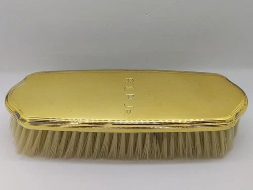 VINTAGE TIFFANY & CO. STERLING SILVER GOLD PLATE CLOTH BRUSH 7" LONG (1 of 2)