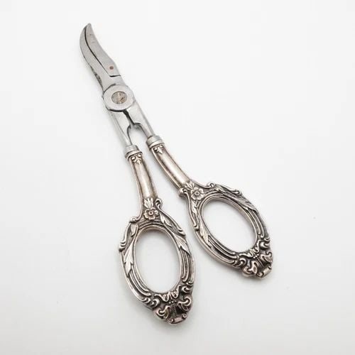 WEB STERLING SILVER FLORAL HANDLE SHEAR SCISSORS - 7" (1 of 2)