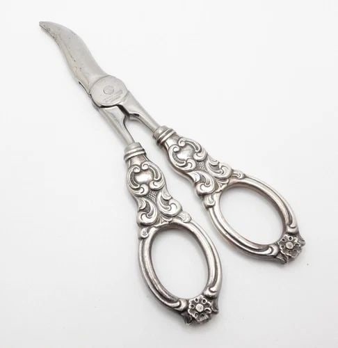 T.H MARTHINSEN NORWAY STERLING SILVER ORNATE HANDLE SHEAR SCISSORS - 6.5" (1 of 2)