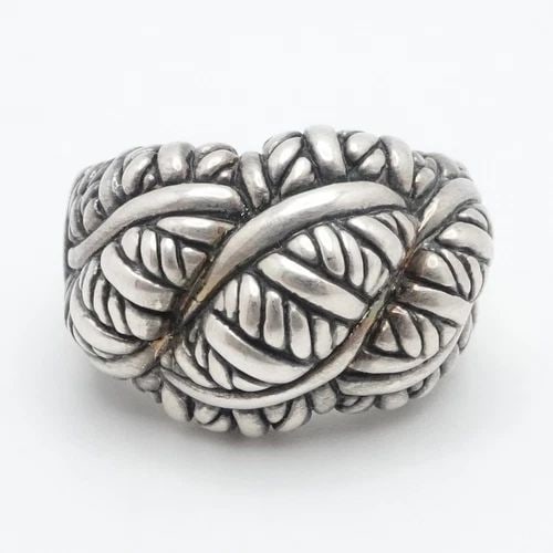 JAI JOHN HARDY STERLING SILVER TWIST DOME RING SIZE 7.5 (1 of 2)
