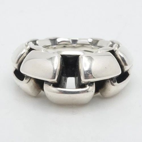 JAI JOHN HARDY STERLING SILVER BOX CHAIN LINK RING 5 (1 of 2)