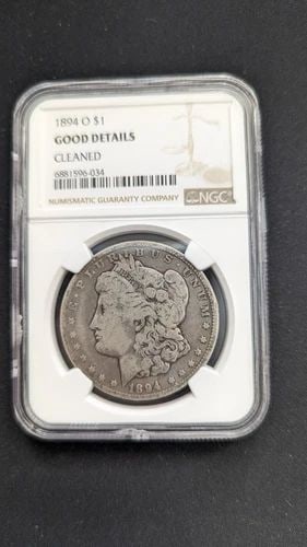 1894 O MORGAN SILVER $1 DOLLAR COIN - NGC GOOD DETAILS: 1894 O Morgan Silver $1 Dollar Coin NGC Certified - Good Details CLEANED
