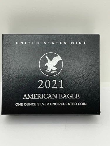2021-W AMERICAN EAGLE 1 OZ. SILVER UNCIRCULATED COIN - 21EGN - WEST POINT COA (1 of 2)