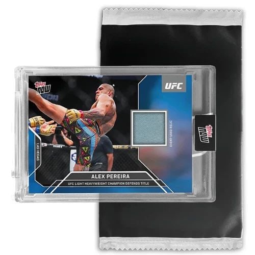 2024 UFC 303 TOPPS NOW ALEX PEREIRA EVENT USED MAT RELIC /49 OR LOWER - NEW (1 of 2)