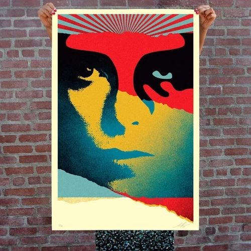 OBEY GIANT "A CRACKED ICON?? SCREEN PRINT SHEPARD FAIREY PRE-ORDER LE 550 (1 of 2)