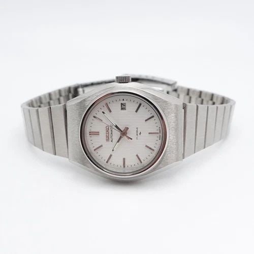 SEIKO 4205-0190 JEWELS STAINLESS STEEL WHITE DIAL LADIES AUTOMATIC WATCH - 26MM (1 of 2)