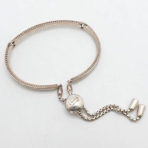 LINKS OF LONDON STERLING SILVER NARRATIVE TOGGLE ADJUSTABLE BRACELET (1 of 2)