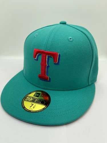 TEXAS RANGERS 2020 INAUGURAL SEASON CRUNCH SALTED ALMOND NEW ERA FITTED - 7 1/8 (1 of 2)