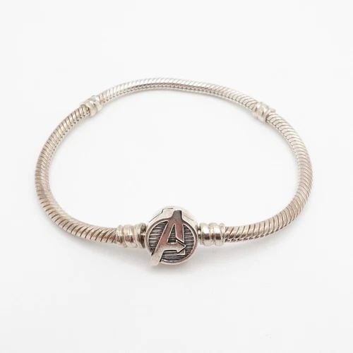 AUTHENTIC PANDORA MOMENTS STERLING SILVER MARVEL AVENGER SNAKE BRACELET 6.7" (1 of 2)
