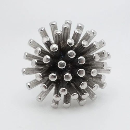 STERLING SILVER ATOMIC STARBURST MODERNIST COCKTAIL RING 7.75 (1 of 2)