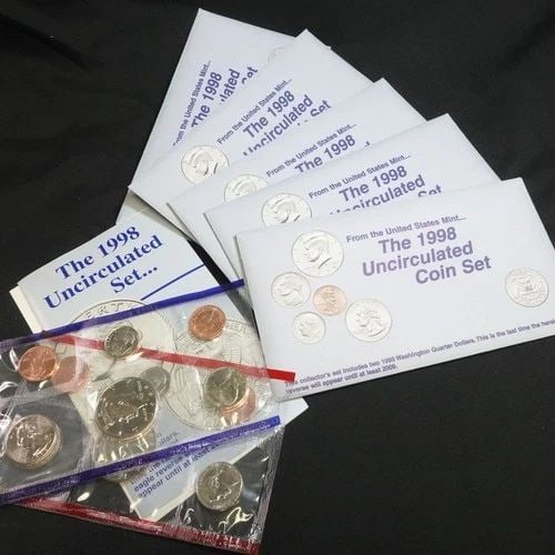 1998 P & D U.S MINT UNCIRCULATED COIN SET COA (1 of 2)