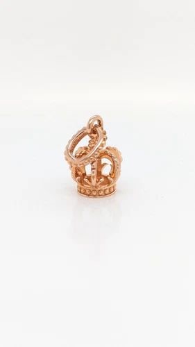AUTHENTIC PANDORA ROSE GOLD PLATED NOBEL CROWN DANGLE CHARM ALE 781376: AUTHENTIC PANDORA ROSE GOLD PLATED CROWN CHARM ALE Authentic Pandora Rose Gold Plated Crown Charm ALE