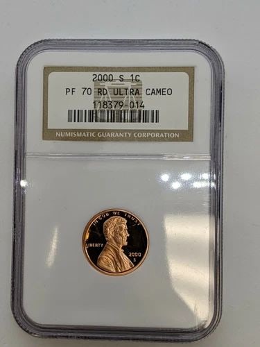 2000-S LINCOLN CENT 1C MEMORIAL REVERSE NGC PF 70 RD ULTRA CAMEO (1 of 2)