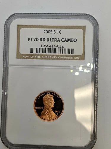 2005-S LINCOLN CENT 1C MEMORIAL REVERSE NGC PF 70 RD ULTRA CAMEO: 2005-S LINCOLN CENT 1C MEMORIAL REVERSE NGC PF 70 RD ULTRA CAMEO 2005-S Lincoln Cent 1C Memorial Reverse NGC PF 70 RD ULTRA CAMEO Book Value - $80.00