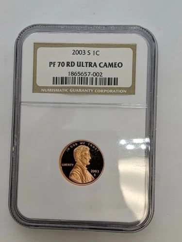 2003-S LINCOLN CENT 1C MEMORIAL REVERSE NGC PF 70 RD ULTRA CAMEO (1 of 2)