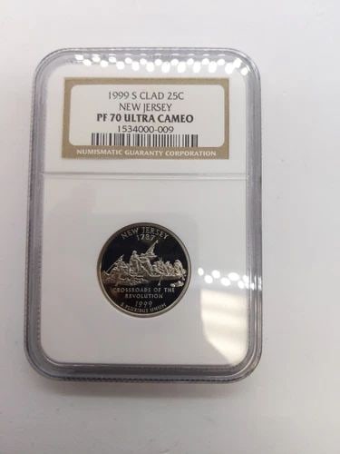 1999-S NEW JERSEY CLAD STATE QUARTER 25C - NGC PF 70 ULTRA CAMEO (1 of 2)