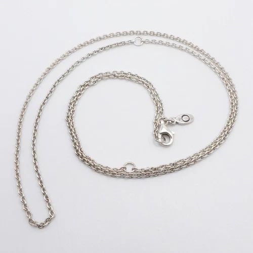AUTHENTIC PANDORA MOMENTS STERLING SILVER CABLE CHAIN ADJUSTABLE NECKLACE 23.6" (1 of 2)