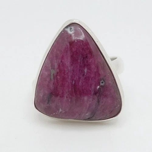 STERLING SILVER RUBELLITE ASYMMETRICAL RING SIZE 12.75: STERLING SILVER RUBELLITE ASYMMETRICAL RING SIZE 12.75 Sterling Silver Rubellite Asymmetrical Ring Size - 12.75 Band Width - 3.5mm Gemstone Size - 22mm x 20mm Total Weight - 9.1 Grams