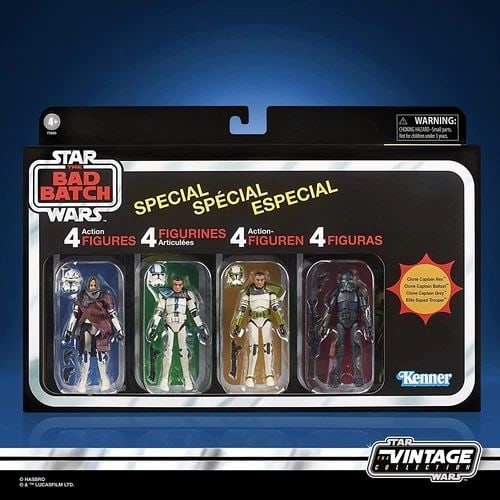 STAR WARS THE VINTAGE COLLECTION THE BAD BATCH SPECIAL 4-PACK AMAZON EXCLUSIVE: STAR WARS THE VINTAGE COLLECTION THE BAD BATCH SPECIAL 4-PACK AMAZON EXCLUSIVE Star Wars The Vintage Collection The Bad Batch Special 4-pack 3.75" Scale Action Figures F2886 Amazon Exclusive Brand New
